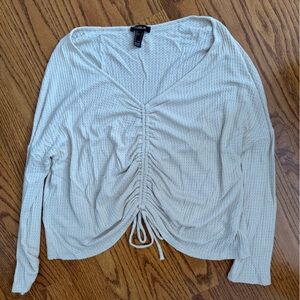 Forever 21 cinched white top.